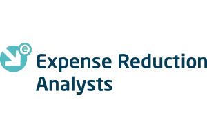 Logo of expense reduction analysts, featuring a stylized 'e' and the company name on a green and white background, designed to attract clients.
