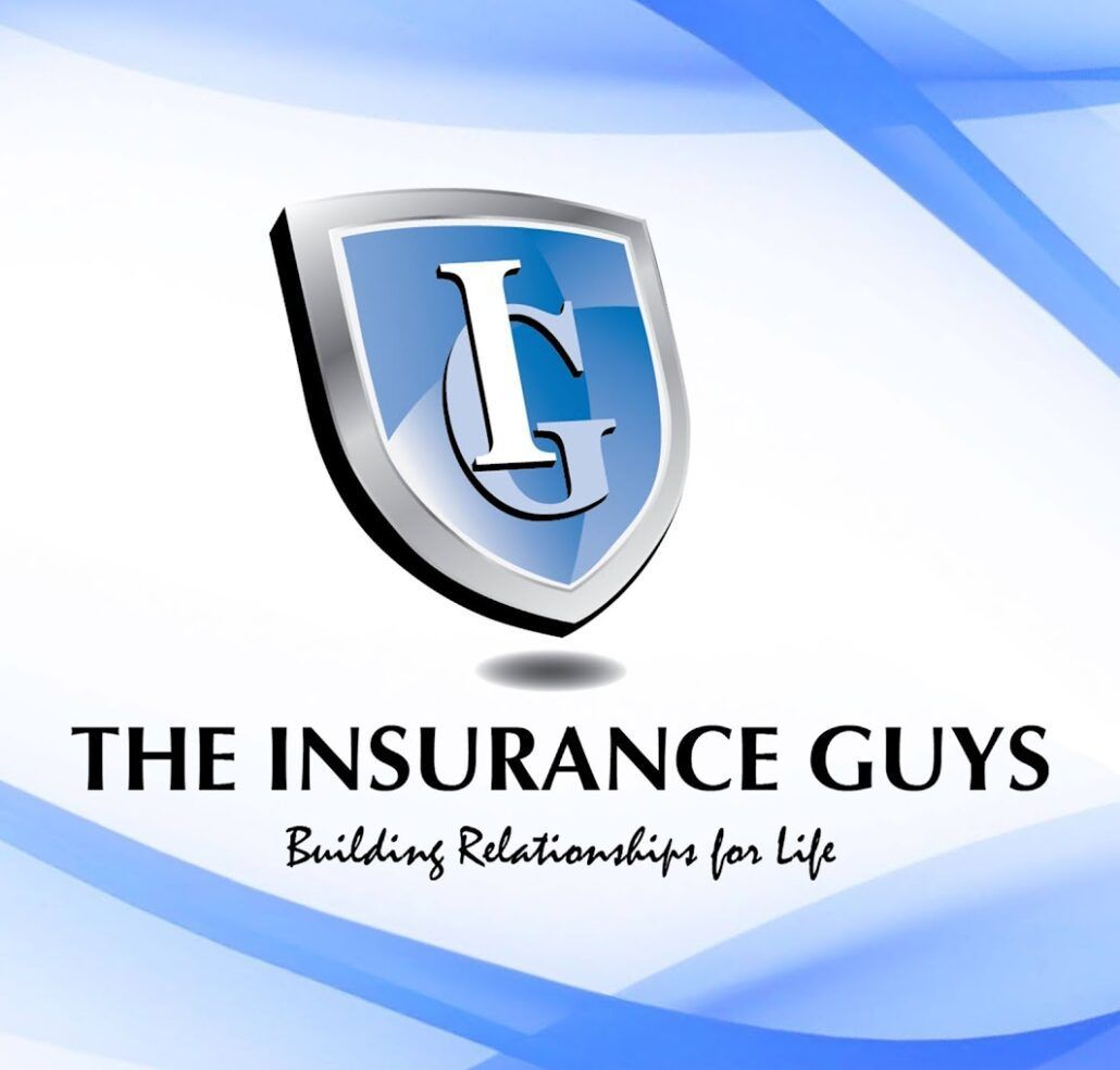 The image displays a logo consisting of a shield with the letters "eg" inside it, above text that reads "the insurance guys" and a tagline below stating "building relationships with clients for life